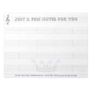 Bloc-note roi de la musique 27,94 x 21,59 cm
