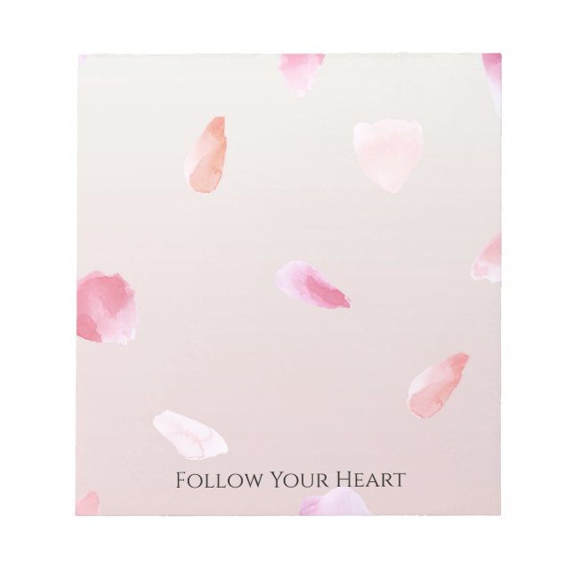 Bloc-note Romantic Rose Petals (Devant)