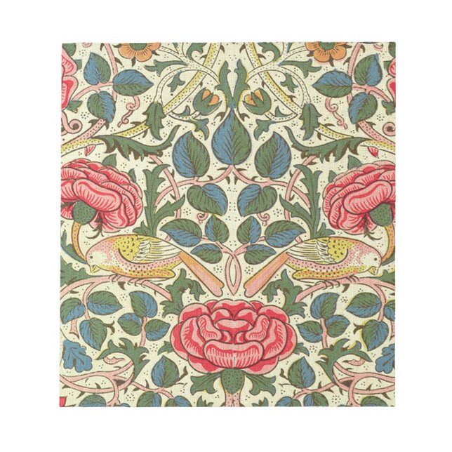 Bloc-note Rose 1883 William Morris (Devant)