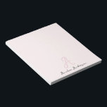 Bloc-note Rose clair monogramme | Minimaliste moderne Femini<br><div class="desc">Un design simple et élégant monogramme personnalisé avec une typographie manuscrite minimaliste et moderne en noir sur un élégant arrière - plan rose vif. Le nom du monogramme peut facilement être personnalisé. Le cadeau cadeau de retour à l'école parfaitement personnel pour enseignant ou accessoire pour toute occasion!</div>