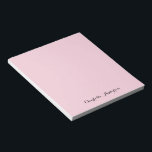 Bloc-note Rose clair monogramme | Minimaliste moderne Femini<br><div class="desc">Un design simple et élégant monogramme personnalisé avec une typographie manuscrite minimaliste et moderne en noir sur un élégant arrière - plan rose vif. Le nom du monogramme peut facilement être personnalisé. Le cadeau ou accessoire parfaitement personnel pour toute occasion!</div>