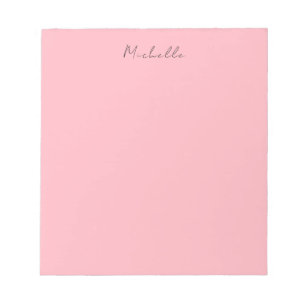 Bloc-note Rose Clair Professionnel Écriture Manuscrite Class