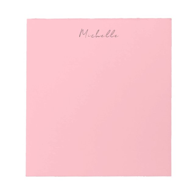 Bloc-note Rose Clair Professionnel Écriture Manuscrite Class (Devant)