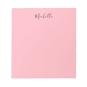 Bloc-note Rose Clair Professionnel Écriture Manuscrite Class