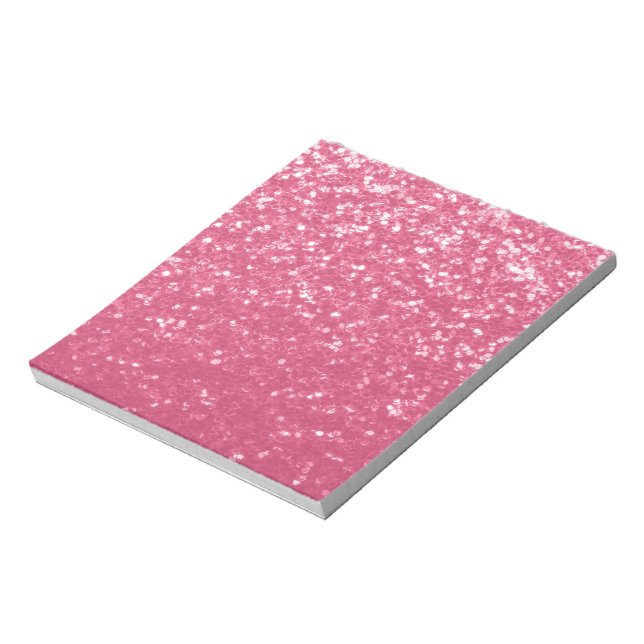 Bloc-note Rose faux étincelles scintillement rose clair (Tourné)