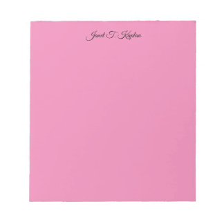Bloc-note Rose Féminin Élégant Simple Professionnel Moderne