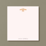 Bloc-note Rose Gold Cute Bee Rose Nature Personnalisée<br><div class="desc">Illustration de bourdon par Maura Reed. Un design unique,  un design unique.</div>