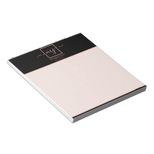 Bloc-note Rose Gold Élégant sur Noir