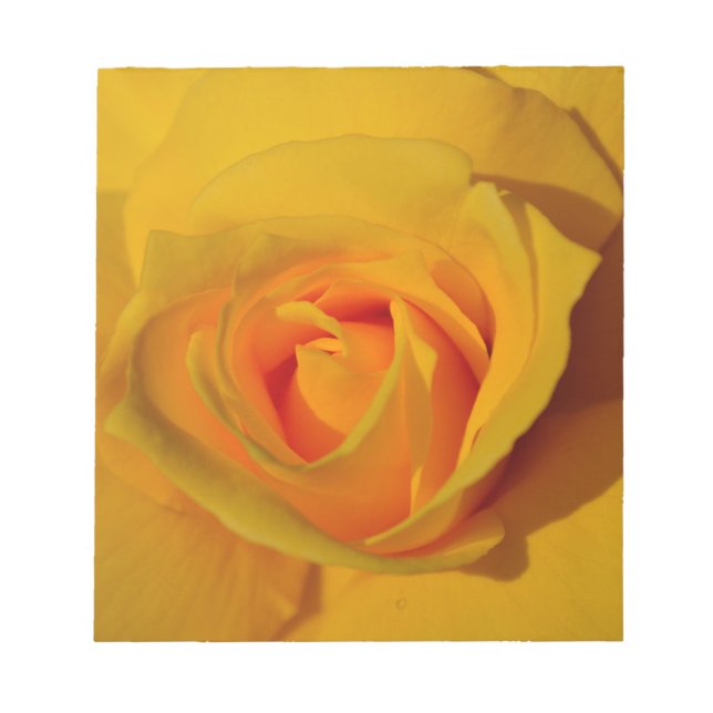 Bloc-note Rose jaune élégante florale (Devant)