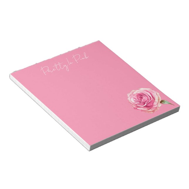 Bloc-note Rose jolie en rose (Incliné)