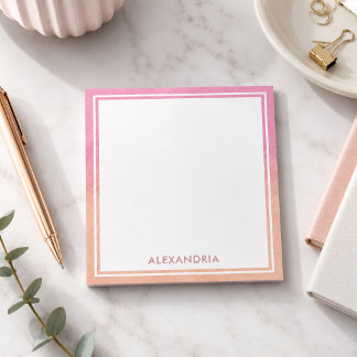 Bloc-note Rose Pêche Rose Chic Rêveur Mignon Moderne
