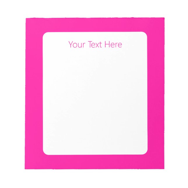 Bloc-note Rose perse solide rose profond (Devant)