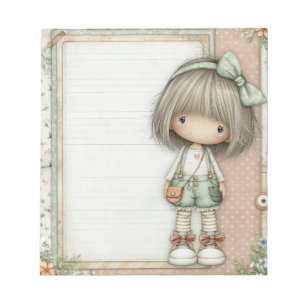 Bloc-note Rose Poussiéreuse Vert Sauge Blond Cendré Gi Flora