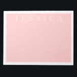 Bloc-note Rose Rose clair | Votre nom<br><div class="desc">Rose rose clair avec ton nom.</div>