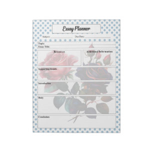 Bloc-note Rose rose et bleu Essayer Planner
