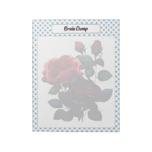 Bloc-note Rose rose et bleu, le cerveau