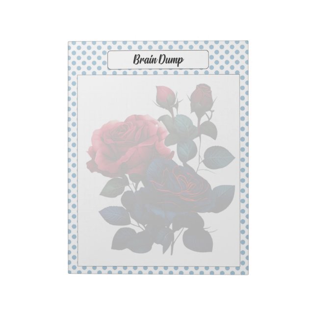 Bloc-note Rose rose et bleu, le cerveau (Tourné)