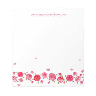 Bloc-note Rose Rose Flower Designer Business Publicité Pad