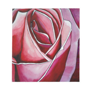 Bloc-note Rose Rose macro fleurs aquarelle art abstrait