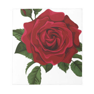 Bloc-note Rose rouge