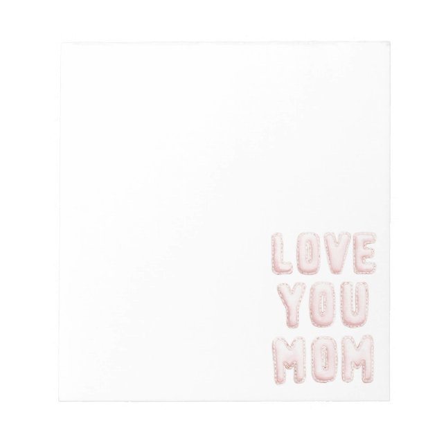 Bloc-note Rose Vous aimez Maman Fête des Mères (Devant)