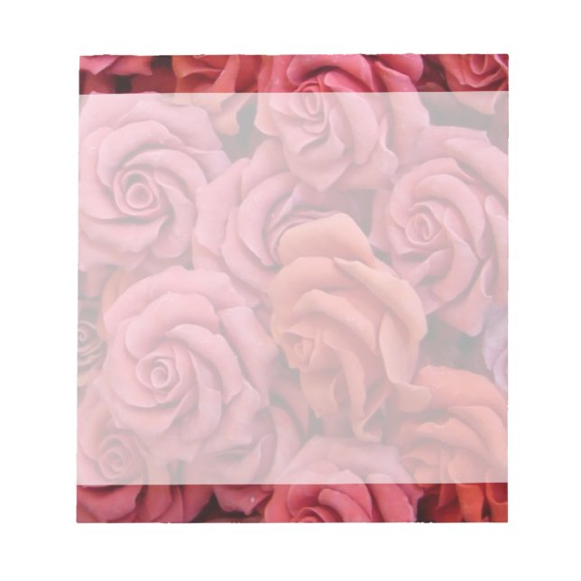 Bloc-note Roses à fleurs roses (Devant)