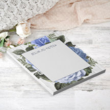 Roses Bleus Bois Rustique Blanc Note de Nom