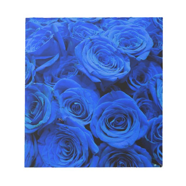 Bloc-note Roses bleus, fleurs bleues (Devant)