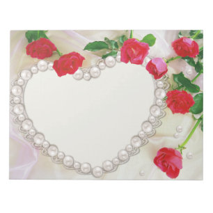 Bloc-note Roses et Coeurs Mariages Floral Love
