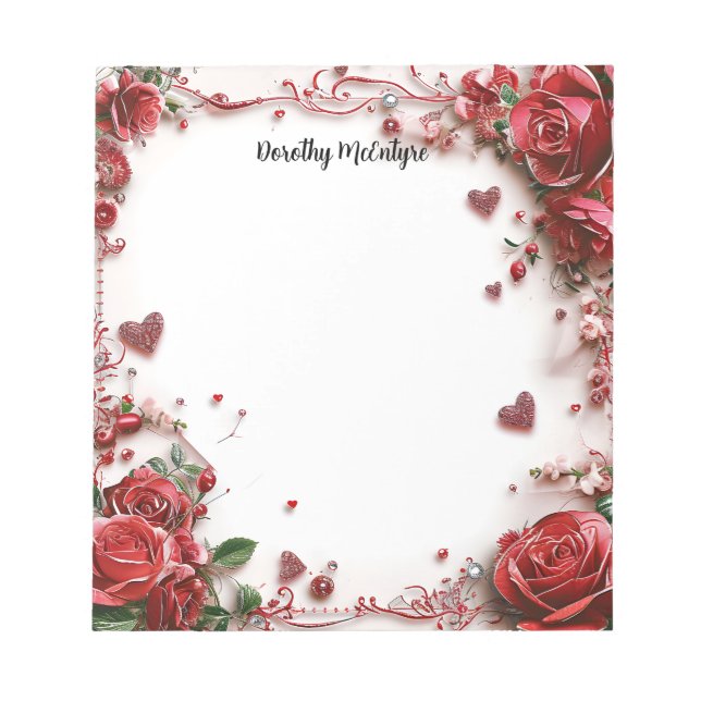 Bloc-note Roses rouges (Devant)