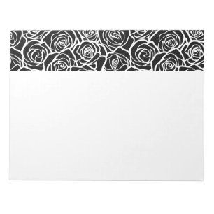 Bloc-note Roses Vintages en noir et blanc