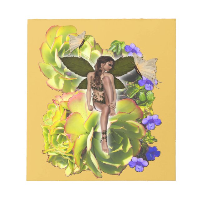 Bloc-note Rosette Succulent visiteurs (Devant)