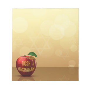 Bloc-note Rosh Hashanah Juif Nouvel An Honey Apple