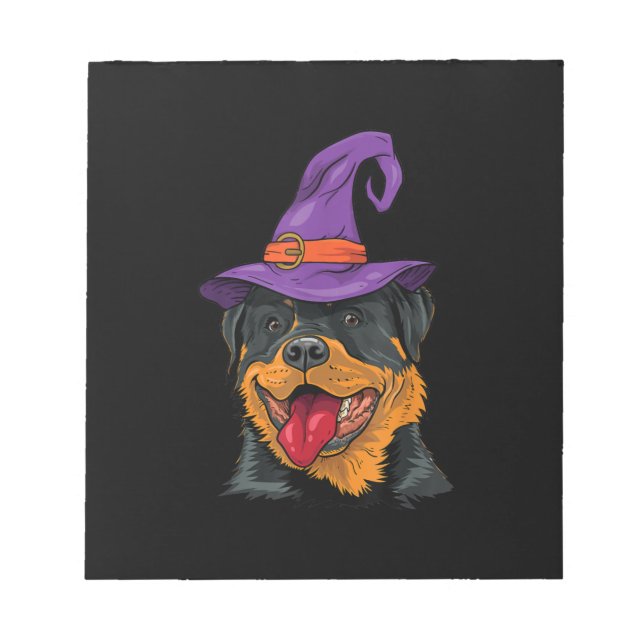 Bloc-note rottweiler halloween chien rotatives drôle cadeau (Devant)