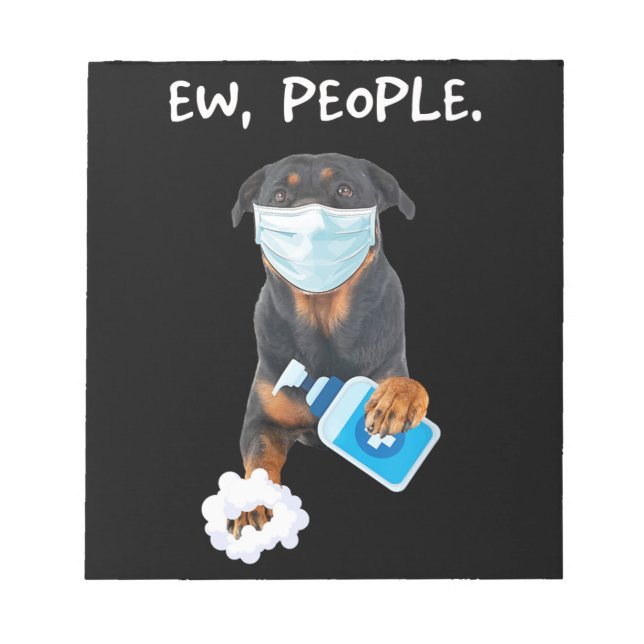 Bloc-note Roturtweiler Ew People Dog Wearing (Devant)