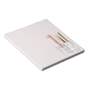 Bloc-note Rouge à lèvres blanc rose Vernis à ongles ivoire