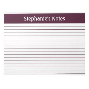 Bloc-note Rouge Brown Lined 11 x 8,5 Paysage Personnalisé