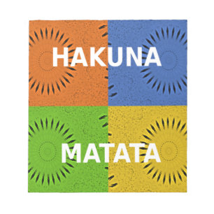 Bloc-note Rouge doré Vert Hakuna Matata