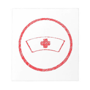 Bloc-note rouge médical  urgence hôpital infirmière croix
