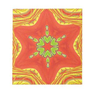Bloc-note Rouge or vert Mandala Art Imprimer