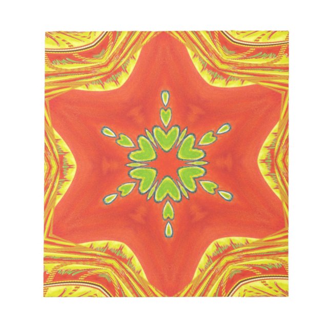 Bloc-note Rouge or vert Mandala Art Imprimer (Devant)