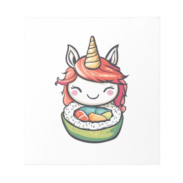 Bloc-note Rouleau de Sushi Licorne (1) (Devant)