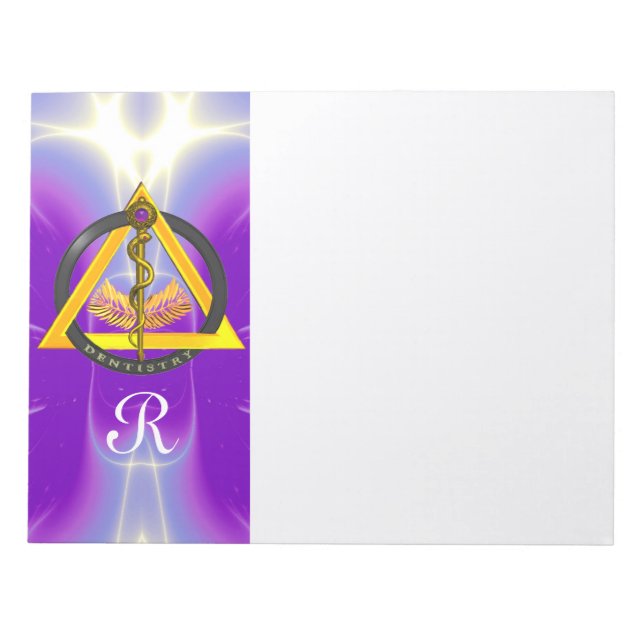 BLOC-NOTE ROUTE DU MONOGRAMME DENTISTE ASCLEPIUS (Devant)