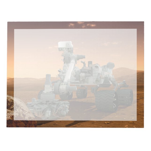 Bloc-note Rover Curiosity Du Laboratoire Scientifique Mars.  (Devant)
