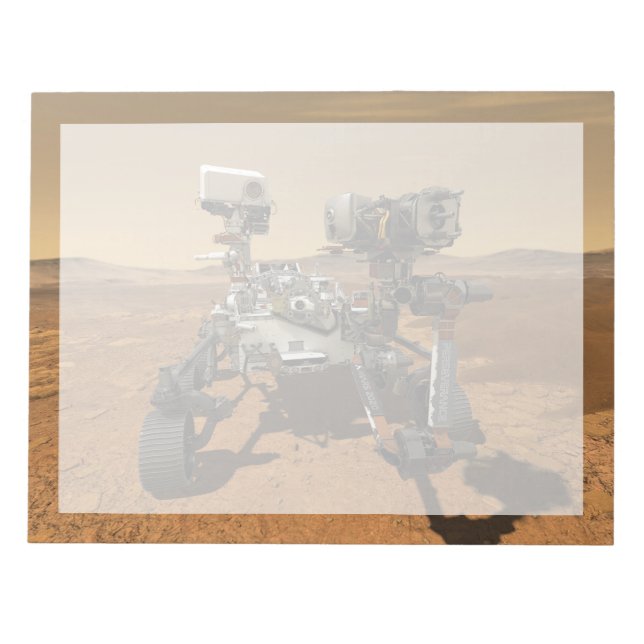 Bloc-note Rover De La Persévérance Qui Fonctionne Sur La Sur (Devant)
