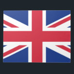 Bloc-note Royaume-Uni (British Flag) (Union Jack) (Royaume-U<br><div class="desc">Ce dessin présente le drapeau national du Royaume-Uni, également connu sous le nom d'Union Jack. Le drapeau est également connu sous le nom de drapeau de l'Union royale au Canada. Il remonte au début du 17ème siècle, lorsque James I avait hérité des trônes anglais et irlandais, qui lui permit d'unir...</div>