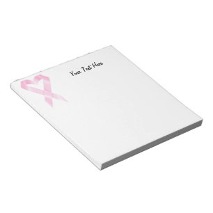 Bloc-note Ruban de cancer du sein (personnalisable)