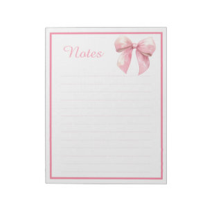 Bloc-note Ruban jaune pêche mignon Esthétique Coquette