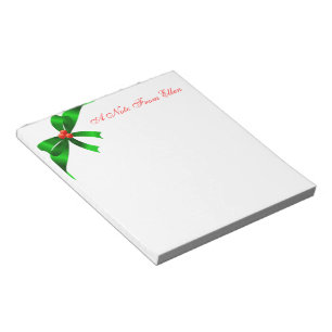 Bloc-note Ruban vert de satin