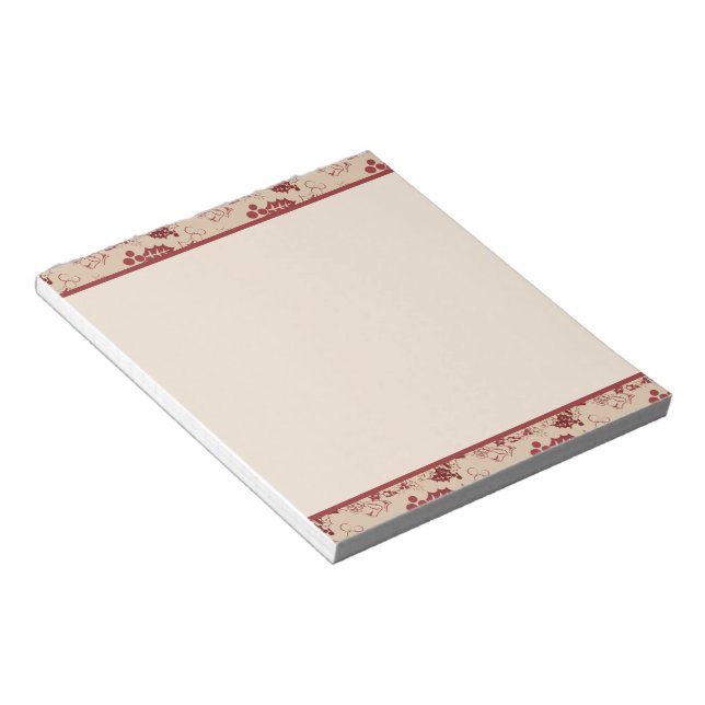 Bloc-note Rubans de Noël Canne à sucre et feuilles (Incliné)